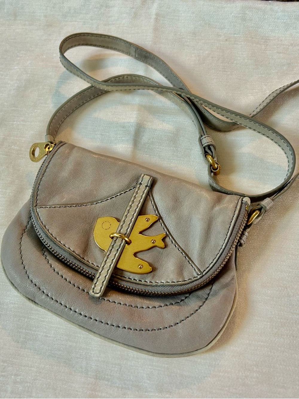 Marc Jacobs mini xbody, bone leather guc